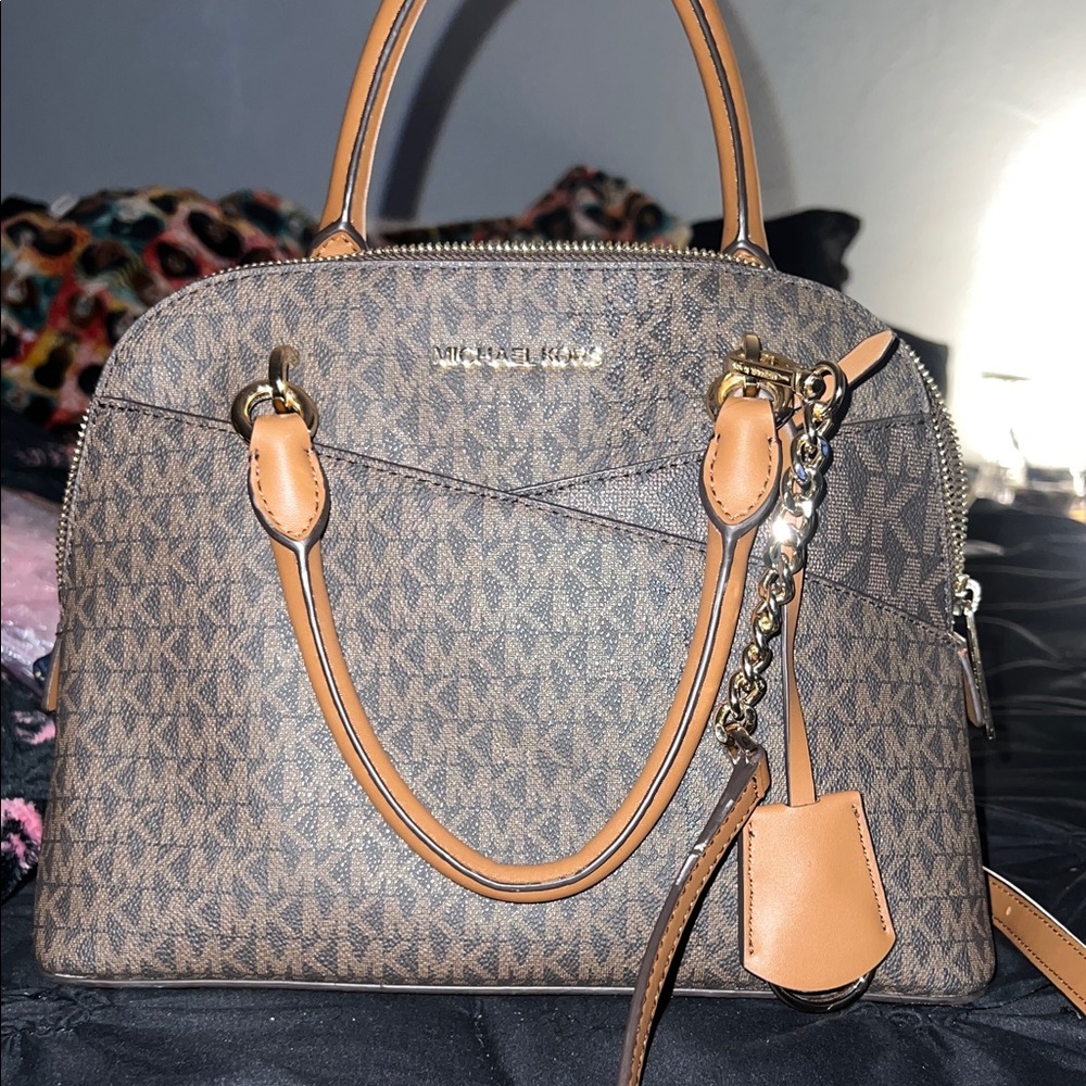 Michael Kors Black and Brown Satchel